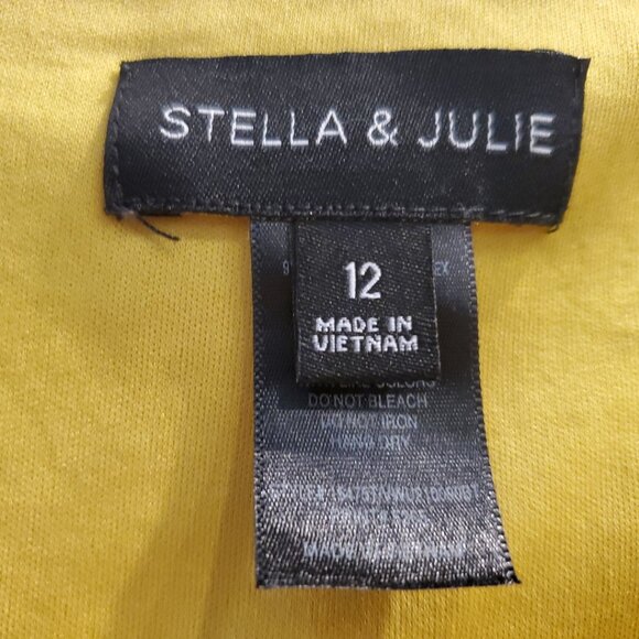 Stella & Julie Square Neckline Knee Length Dress Size 12 - Picture 2 of 5